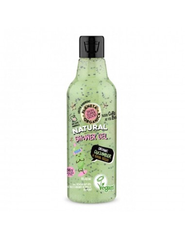 NATURA SIBERICA SKIN SUPER GOOD NATURAL GEL DE BAÑO DE PEPINO ORGÁNICO Y SEMILLAS DE ALBAHACA 250ML