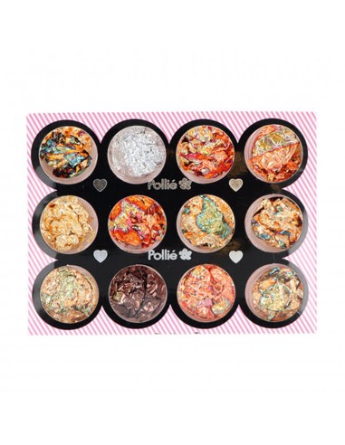 EUROSTIL PAN DE ORO NAIL ART SET 12 COLORES 1UN