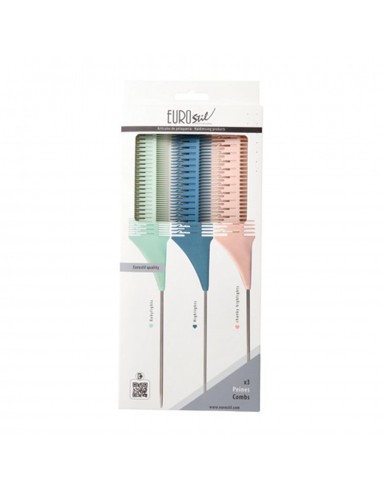 EUROSTIL COLORES SET PEINES MECHAS 3UN