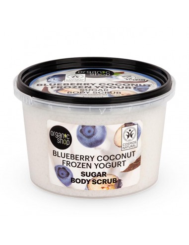 ORGANIC SHOP BLUEBERRY COCONUT FROZEN YOGURT EXFOLIANTE CORPORAL AZUCAR 250ML