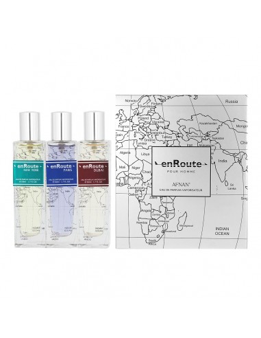 AFNAN ENROUTE EAU DE PARFUM POUR HOMME NEW YORK 50ML + EAU DE PARFUM 50ML PARIS + EAU DE PARFUM 50ML DUBAI