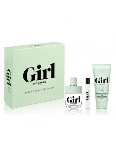 ROCHAS GIRL EAU DE TOILETTE 100ML VAPORIZADOR + LOCION CORPORAL PERFUMADA 100ML + MINIATURA EAU DE TOILETTE 7 5ML