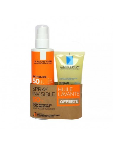 LA ROCHE POSAY ANTHELIOS SPRAY INVISIBLE SPF50+ 200ML VAPORIZADOR + ACEITE LIPIKAR 100ML