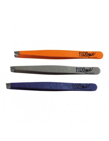 EUROSTIL MEDIANA 8CM PINZA DE DEPILAR COLORES 1UN
