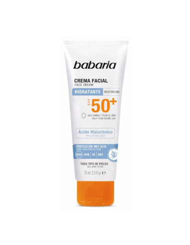 BABARIA HIDRATANTE CREMA FACIAL SPF50+ TODO TIPO DE PIEL 75ML