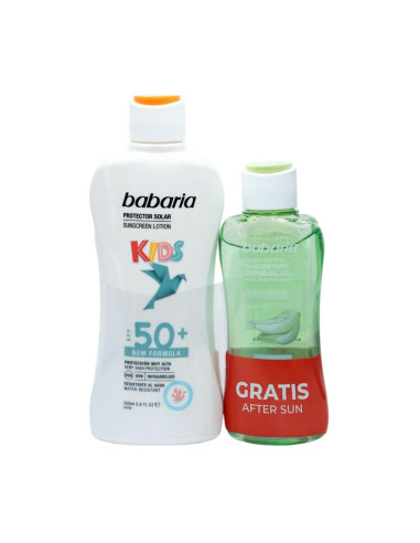 BABARIA KIDS PROTECTOR SOLAR SPF50+ RESISTENTE AL AGUA 200ML + BALSAMO AFTER SUN 1U