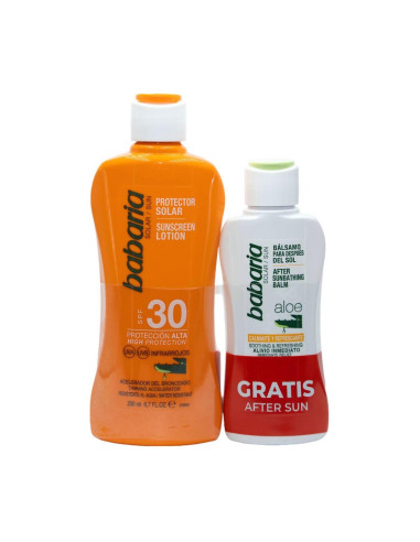 BABARIA ALOE PROTECTOR SOLAR SPF30 200ML + BALSAMO AFTER SUN 1U