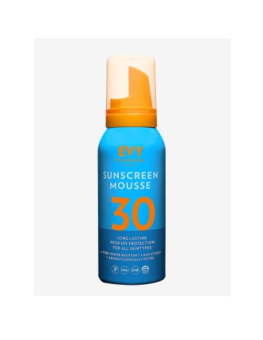 EVY TECHNOLOGY SPF30 ESPUMA PROTECTORA PARA TODO TIPO DE PIELES 100ML