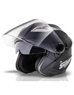 SPEEDWAY URBAN JET MATT CASCO DE MOTO NEGRO NEGRO TAMAÑO S 1UN