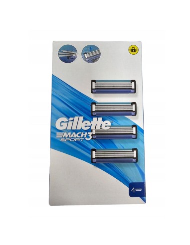 GILLETTE MATCH3 CUCHILLAS SPORT PACK 4 CABEZALES 4UN