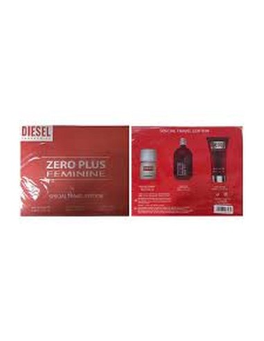 DIESEL ZERO PLUS FEMININE EAU DE TOILETTE 75ML + CREMA CORPORAL PERFUMADA 100ML + EAU DE TOILETTE 30ML VAPORIZADOR