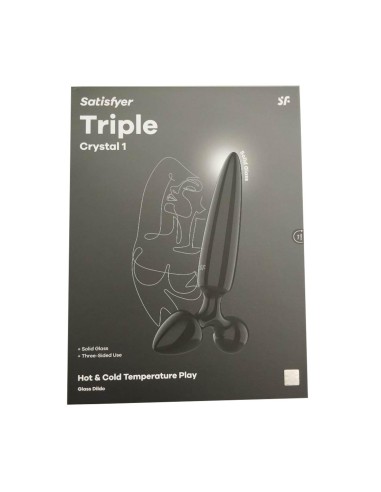 SATISFYER TRIPLE CRYSTAL 1 DILDO NEGRO NEGRO 1UN