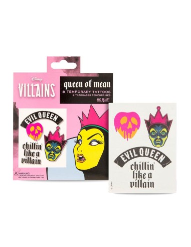 DISNEY VILLAINS QUEEN OF MEAN 8 TATUAJES TEMPORALES 1UN