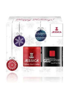 JESSICA CUSTOM NAIL COLOUR ESMALTE DE UÑAS EDICION HAPPY HOLIDAYS 15ML + JESSICA PROFESSIONAL GELERATION 1U.