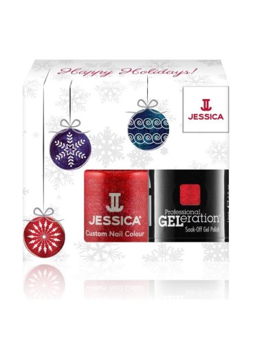 JESSICA CUSTOM NAIL COLOUR ESMALTE DE UÑAS EDICION HAPPY HOLIDAYS 15ML + JESSICA PROFESSIONAL GELERATION 1U.