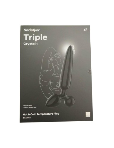 SATISFYER TRIPLE CRYSTAL 1 DILDO NEGRO NEGRO 1UN
