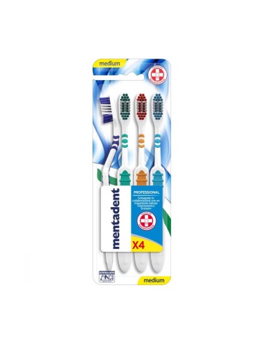 MENTADENT PROFESSIONAL CEPILLO DE DIENTES DUREZA MEDIA PACK 1UN