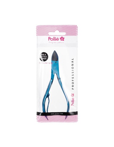 EUROSTIL TITANIO CORTA-UÑAS AZUL 11CM 1UN