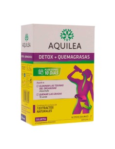 AQUILEA DETOX + QUEMAGRASAS TRATAMIENTO 10 DIAS STICK SOLUBLES 1UN