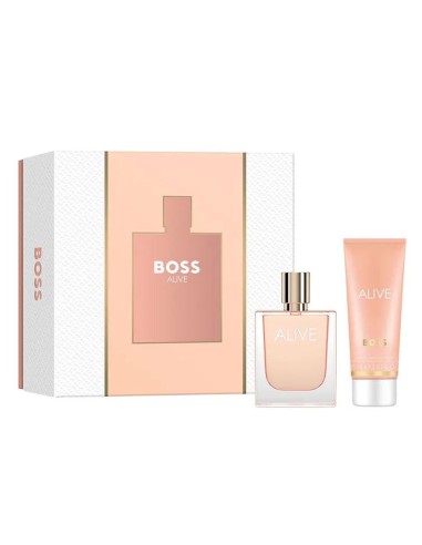 HUGO BOSS ALIVE EAU DE PARFUM 50ML VAPORIZADOR + LOCION CORPORAL PERFUMADA 75ML