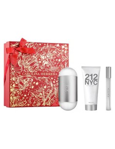 CAROLINA HERRERA 212 EAU DE TOILETTE 100ML VAPORIZADOR + LOCION CORPORAL PERFUMADA 1U + VIAL 10ML VAPORIZADOR
