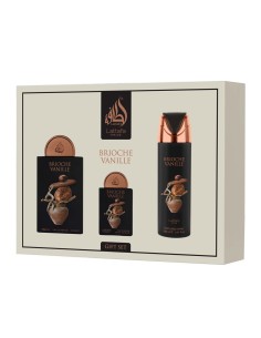 LATTAFA BRIOCHE VANILLE EAU DE PARFUM 100ML + SPRAY CORPORAL PERFUMADO 200ML VAPORIZADOR + EAU DE PARFUM 20ML
