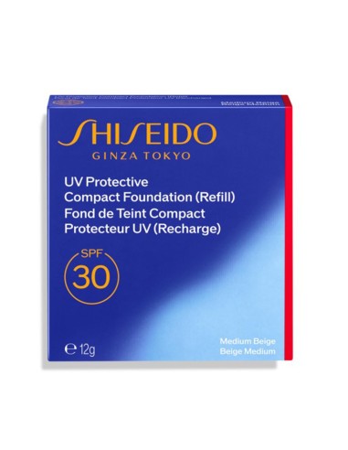 SHISEIDO UV PROTECTIVE BASE COMPACTA SPF30 MEDIUM BEIGE RELLENO 1UN