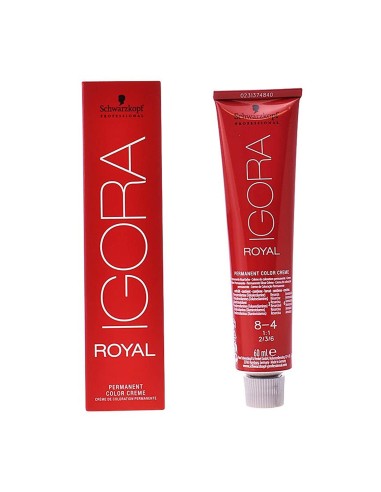 SCHWARZKOPF IGORA ROYAL TINTE PERMANENTE COLOR 8-4 RUBIO CLARO BEIGE 1UN