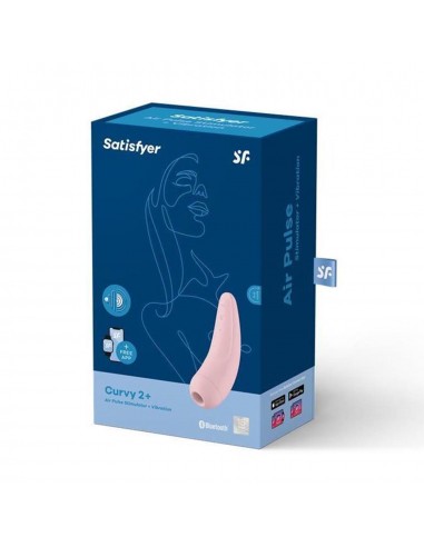 SATISFYER CURVY 2+ ESTIMULADOR ROSADO CON APP Y BLUETOOTH 1UN