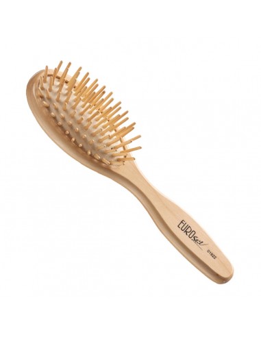 EUROSTIL FUELLE MANGO MADERA OVALADO CEPILLO PEQUEÑO 1UN
