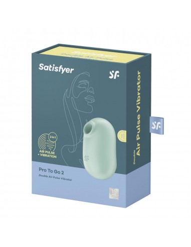 SATISFYER PRO TO GO 2 VIBRADOR DOBLE AIR PULSE MENTA 1UN
